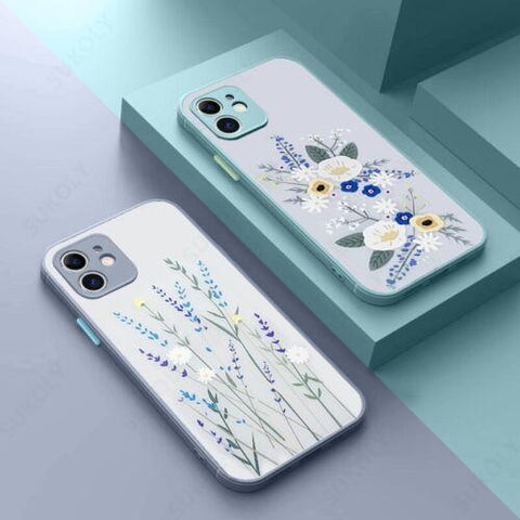Flower Hybrid ShockProof Case For iPhone 14 13 12 Pro Max 11 XS XR 7 8 X Cover-PA00143-Veeddydropshipping