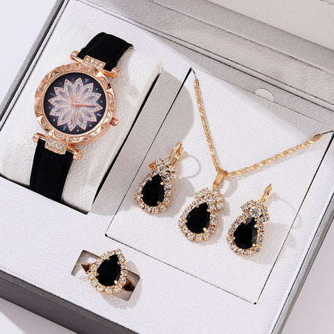 5pcs Set Watches Women Leather Watch Simple Casual -JW00884-Veeddydropshipping