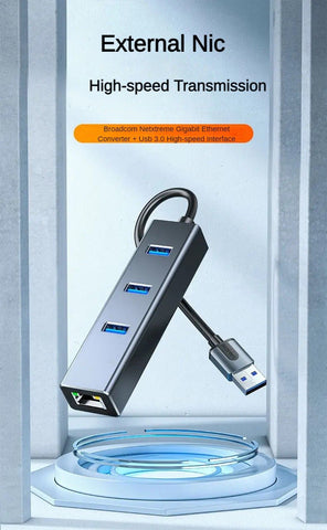 Type-C USB C 3.0 HUB 1000Mbps 3 Ports-CO00112-Veeddydropshipping