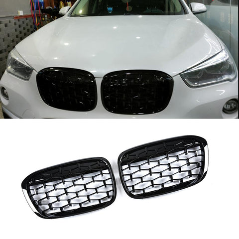 Auto Car Accessories For BMW X1 F48 2016-2019 Front Grille Middle-AM00088-Veeddydropshipping