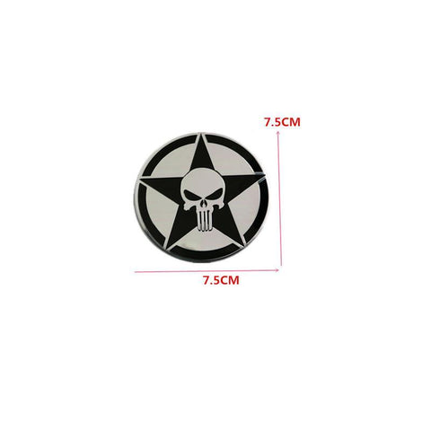 Aluminum Punisher Car Sticker Emblem Badge-AM00938-Veeddydropshipping