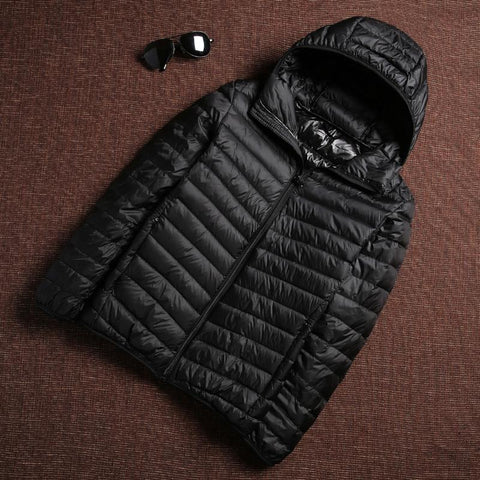 Light Duck Down Jacket Mens Korean Streetwear Feather-MF01235-Veeddydropshipping