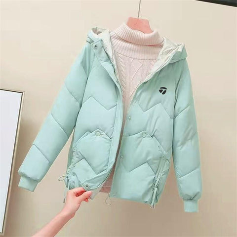 Korean Fashion Women Golf Clothing Hooded Jackets Ladies Down Cotton High -OS00690-Veeddydropshipping