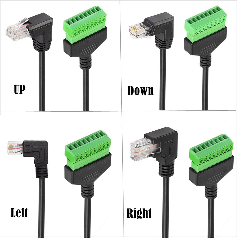 rj45 to screw terminal Block 8p connector ethernet rj45 Male Female to 8 pin screw -CE00232-Veeddydropshipping