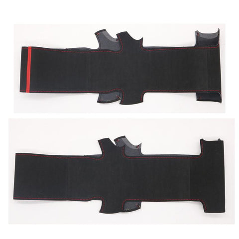 Black Suede Red Marker No-slip Car Steering Wheel Cover for-AM01370-Veeddydropshipping