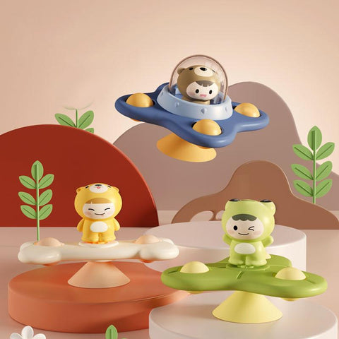Montessori Baby Bath Toys For Boy Children Bathing Sucker Spinner Suction Cup Toy-TB00497-Veeddydropshipping