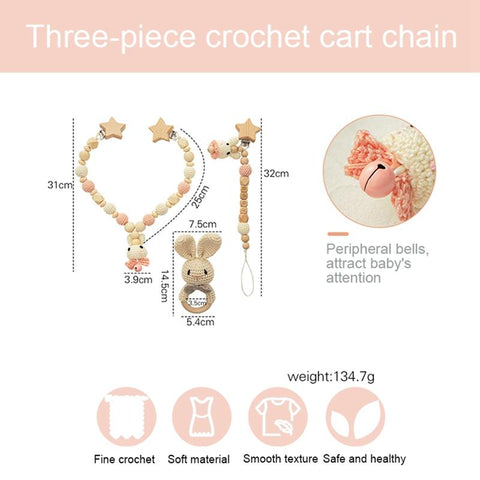 0 -12 Months Kids Toys Baby Stroller Toys Crochet Animal Rattle Mobiles Elephant-TB00505-Veeddydropshipping