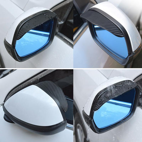 Visor Carbon Fiber Car Rearview Side Snow Sun Visor Rain-AM00867-Veeddydropshipping