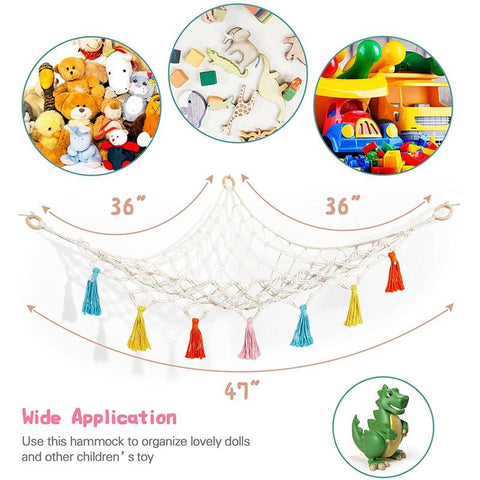 Animal Net Hammock Plush Toy Organizer Storage-HA01646-Veeddydropshipping