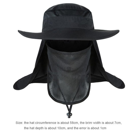 Unisex Visor Fishing Hat Sun Protector Cap UV Protection Face Neck  Protection -OS01079-Veeddydropshipping