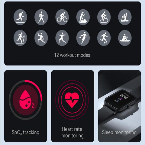 Smart Watch Men Women Watch Blood Oxygen Heart Rate Sleep Monitor -CE00563-Veeddydropshipping