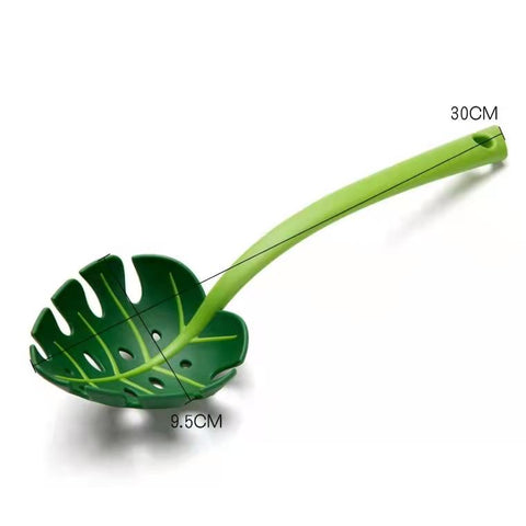 Monstera Leaf Colande Multifunction Soup Spoon Strainer-HA01316-Veeddydropshipping
