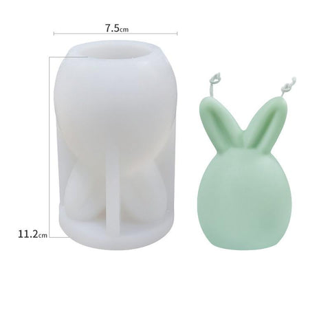 Rabbit Shaped Silicone Candle Mold 3d-HA00371-Veeddydropshipping