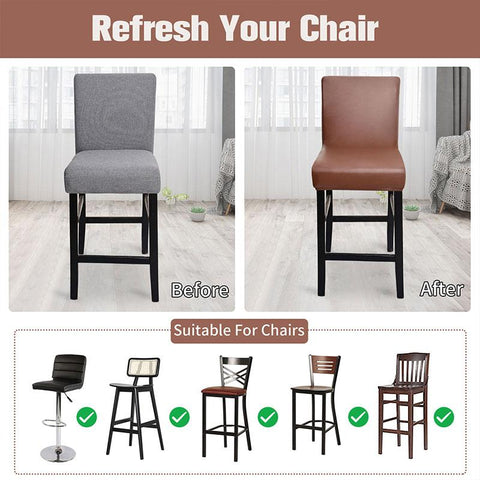 PU Waterproof Elastic Bar Stool Chair Covers-HA00534-Veeddydropshipping