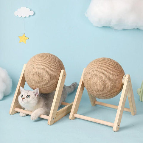 Cat Scratching Ball Toy Kitten Sisal Rope Ball-HA01414-Veeddydropshipping