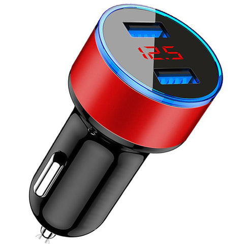 USB Car Charger LED Display Phone Adapter-PA01146-Veeddydropshipping