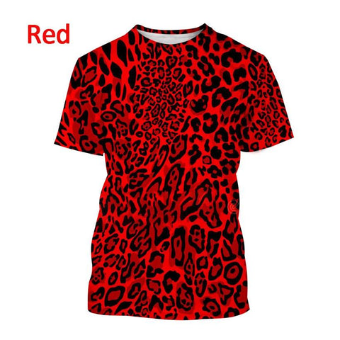 leopard print 3D printed casual short sleeve-MF00160-Veeddydropshipping