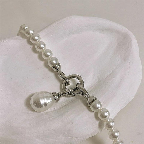 Statement Pearls Long Necklace For Women Big Pendant Jewelry-JW01235-Veeddydropshipping
