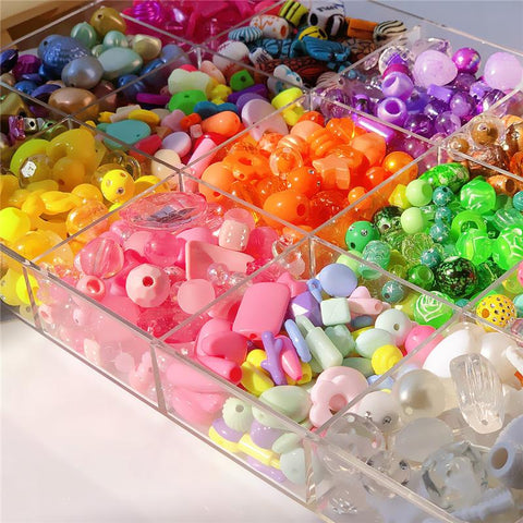 Pattern Round Glass Beads Crystal Beads Loose Spacer Beads-JW01466-Veeddydropshipping