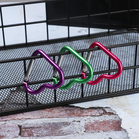 Heart-shaped Buckles Carabiner Water Bottle Hanging Clip-HA00044-Veeddydropshipping