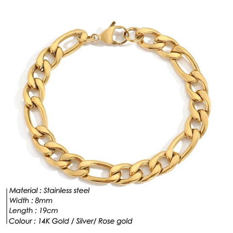 Stainless Steel Bracelet Gold Color Charm Bracelets-JW00956-Veeddydropshipping