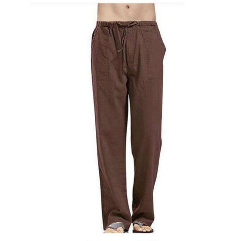 Spring Summer Men Cotton Linen Pants Fashion-Veeddydropshipping