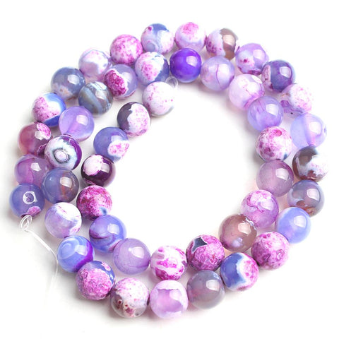 Natural Stone Blue Agates Dragon Round Loose Beads For Jewelry -JW01514-Veeddydropshipping