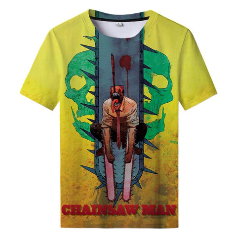 Japanese fashion anime chainsaw man 3d printed T-shirt-MF00063-Veeddydropshipping