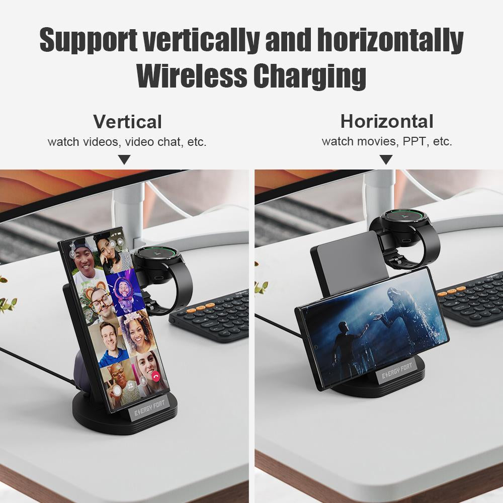 Wireless Charger 3 in 1  Type-C Charging Dock Stand-Veeddydropshipping