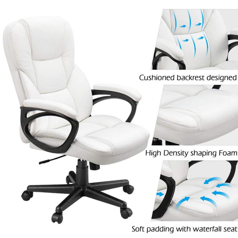 Faux Leather High-Back Executive Office Chair-HA01604-Veeddydropshipping