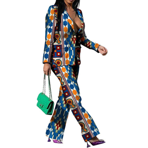 African Wax Print Dashiki Suit for Women-WF01734-Veeddydropshipping
