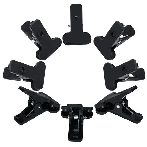 8Pcs Photography Spring Clips And Side Clamps Fixed Backdrop Muslin &amp-CE00485-Veeddydropshipping