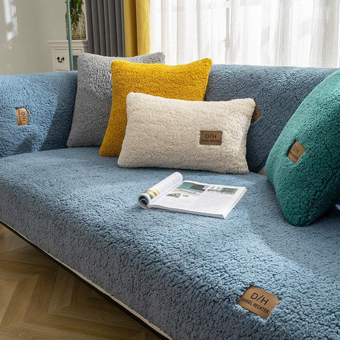 Lamb Wool Sofa Cushion Covers-HA00512-Veeddydropshipping