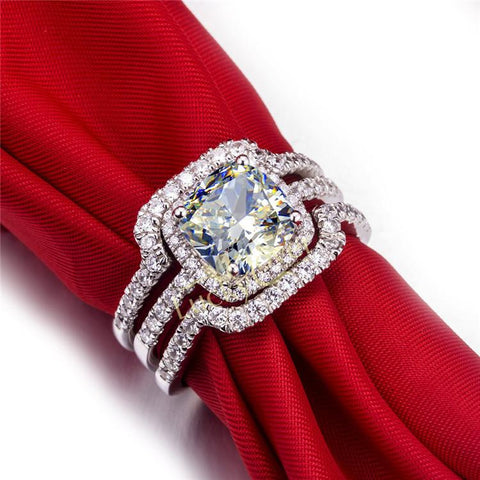 Luxury New Bridal Set Wedding Rings  -JW00422-Veeddydropshipping
