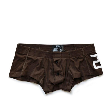Waist BoyShorts Button Letter 20 Gay Sexy Briefs Penis Pouch Wear Fashion-MF01614-Veeddydropshipping