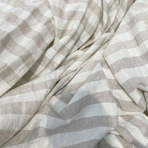 Linen Bath Towel Striped Weave Beach Towels Wrap-HA00541-Veeddydropshipping