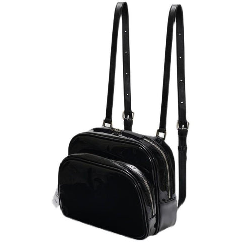 Small Backpack Patent Leather Girls Student Shoulder Bags Cute Solid-BS00068-Veeddydropshipping