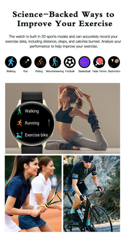 Smart Watch Women Men Display Smartwatch  -JW00818-Veeddydropshipping