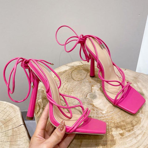 Heels Sandals Female Fashion Cross-tied Rome Women Casual-BS00864-Veeddydropshipping