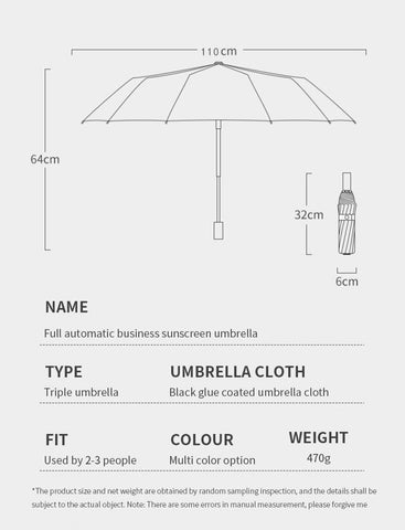 Strong Umbrella  Enlarge 108cm Diameter Automatic-HA01153-Veeddydropshipping