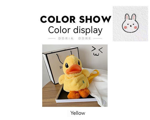 Anime Cartoon Figure Plush Toy Girl Boy Backpack Little Yellow Duck-TB00013-Veeddydropshipping