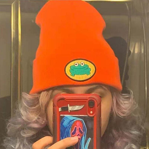 Embroidery Skullies Beanie Winter Autumn Winter-MF00972-Veeddydropshipping