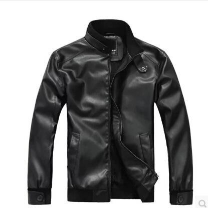 Leather Jacket Zip Coat Men Fashion PU Outfit Design Motor-MF01397-Veeddydropshipping