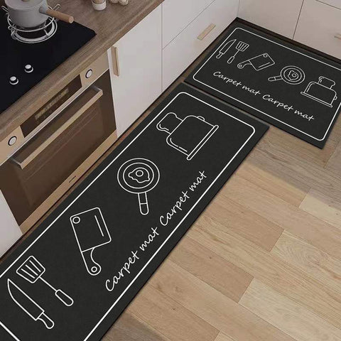 Kitchen Floor Mat Washable Non-Slip Bedroom Carpet-HA00474-Veeddydropshipping