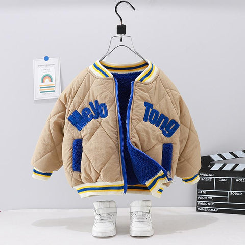 Boys Outerwear Winter Children Fashion Thick Baseball Uniform Jacket-TB01205-Veeddydropshipping