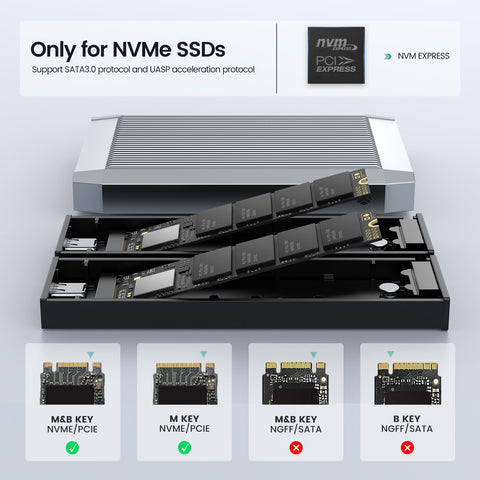 Dual  SSD Enclosure  Blazing  Thunderbolt   Compatible-CO00937-Veeddydropshipping