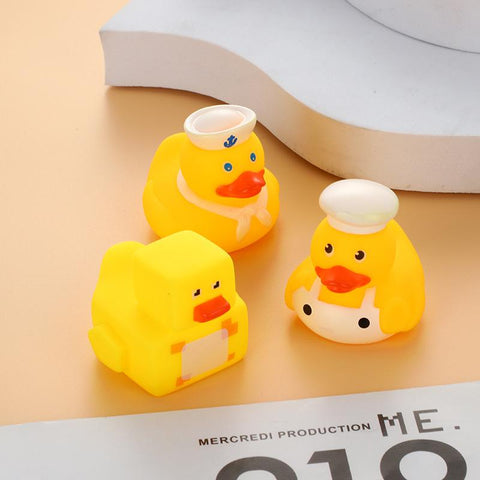 5-40PCS Baby Bath Toys Soft Rubber Duck Squeeze Sound-TB01533-Veeddydropshipping