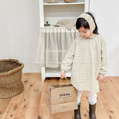 Spring Autumn Little Girl Round Neck Long Sleeve Jumpsuit-TB00918-Veeddydropshipping