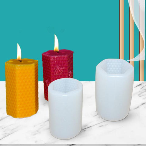 Candle Molds Silicone 3D Bee Honeycomb Shape Moulds-HA00372-Veeddydropshipping