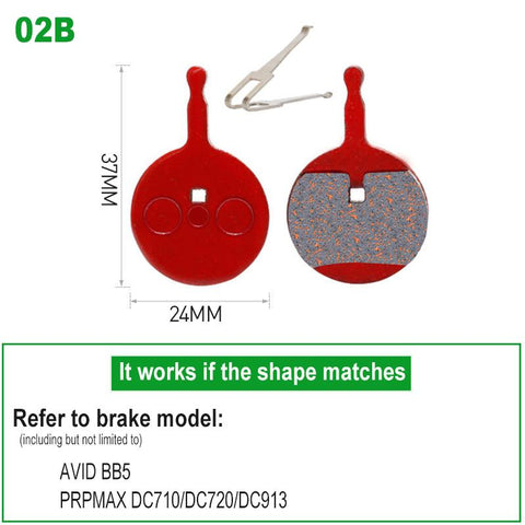 1 Pair Bicycle Disc Brake Pads Semi-Metallic Hydrauli Disc Brake-AM00173-Veeddydropshipping